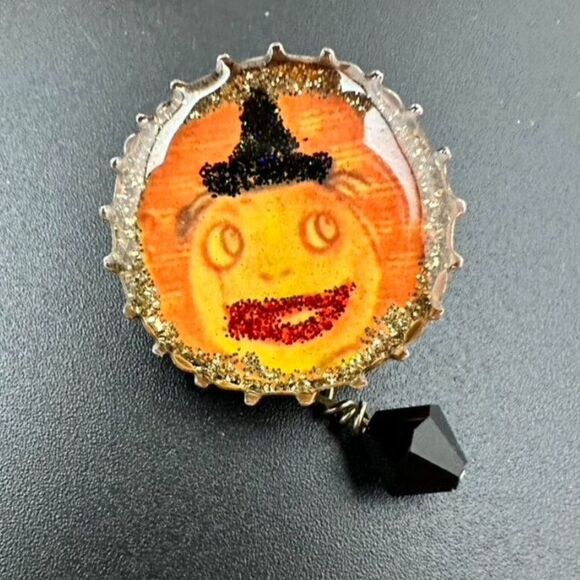 Fun Festive Halloween Pumpkin Boo Ghost Earrings & Pin set bundle lot - Picture 4 of 7